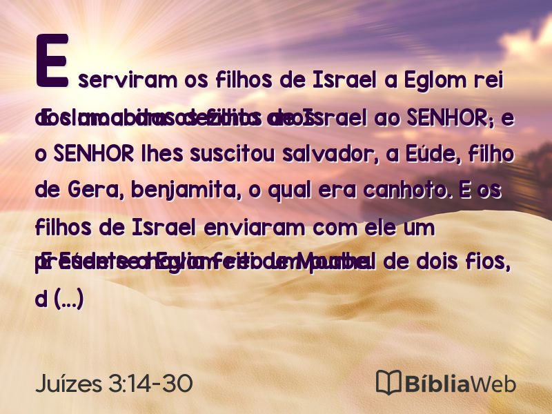 Juízes 3:14-30 em imagem para compartilhar