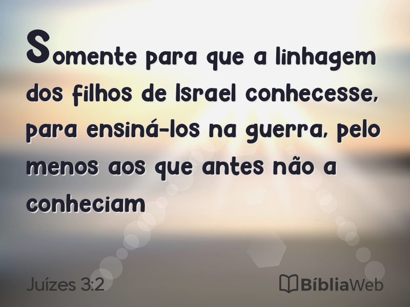 Juízes 3:2 em imagem para compartilhar