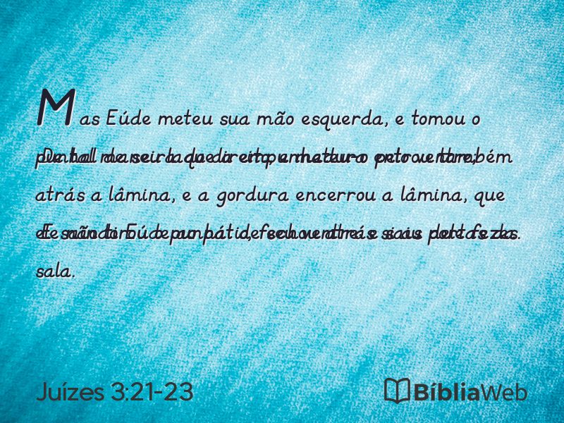 Juízes 3:21-23 em imagem para compartilhar