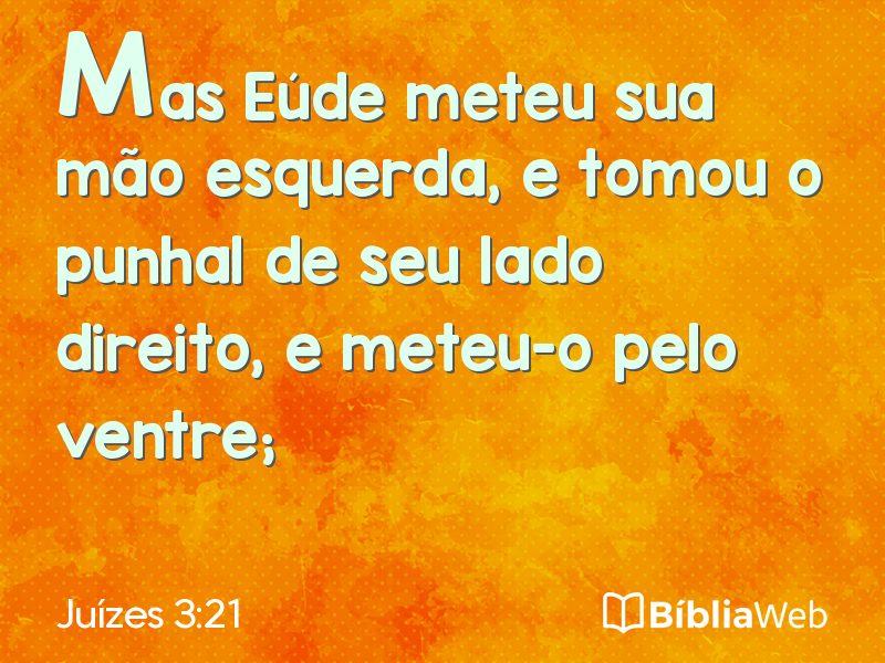 Juízes 3:21 em imagem para compartilhar