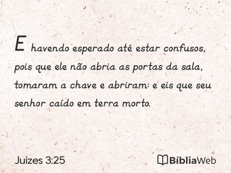 Juízes 3:25 em imagem para compartilhar