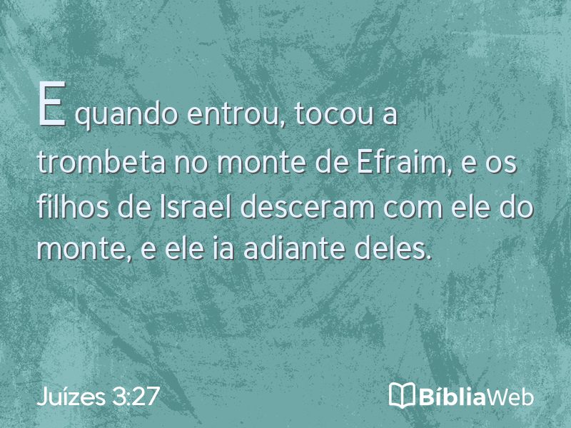 Juízes 3:27 em imagem para compartilhar