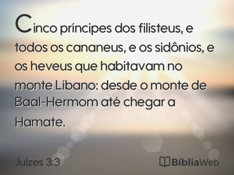 Juízes 3:3 em imagem para compartilhar
