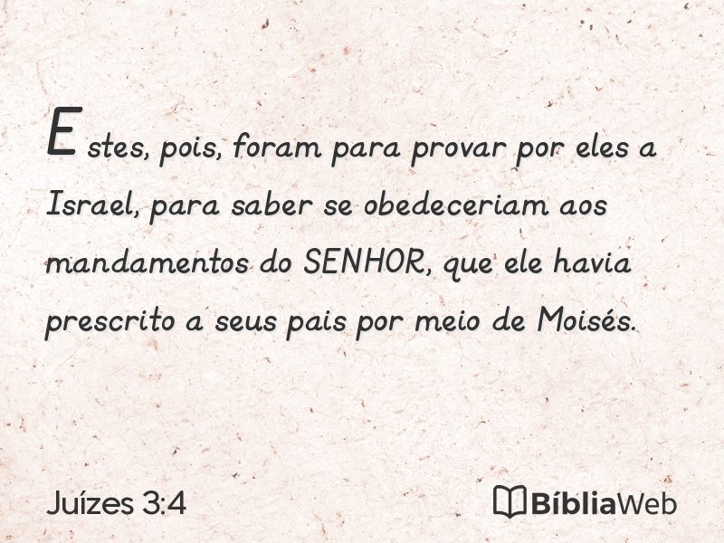 Juízes 3:4 em imagem para compartilhar