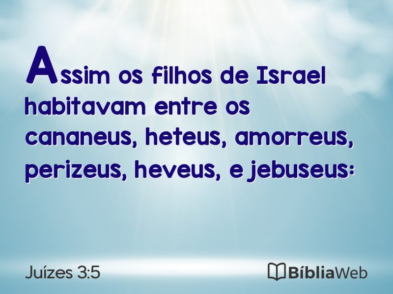 Juízes 3:5 em imagem para compartilhar