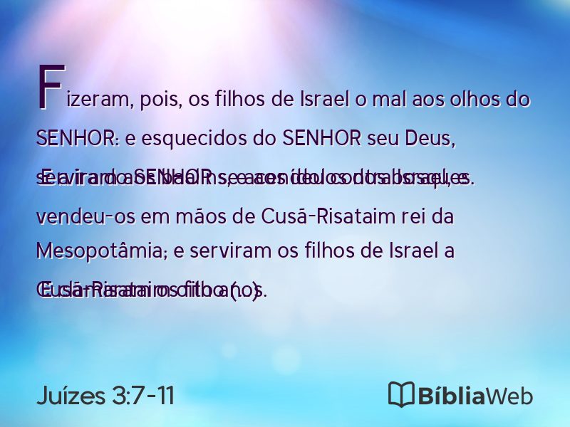 Juízes 3:7-11 em imagem para compartilhar