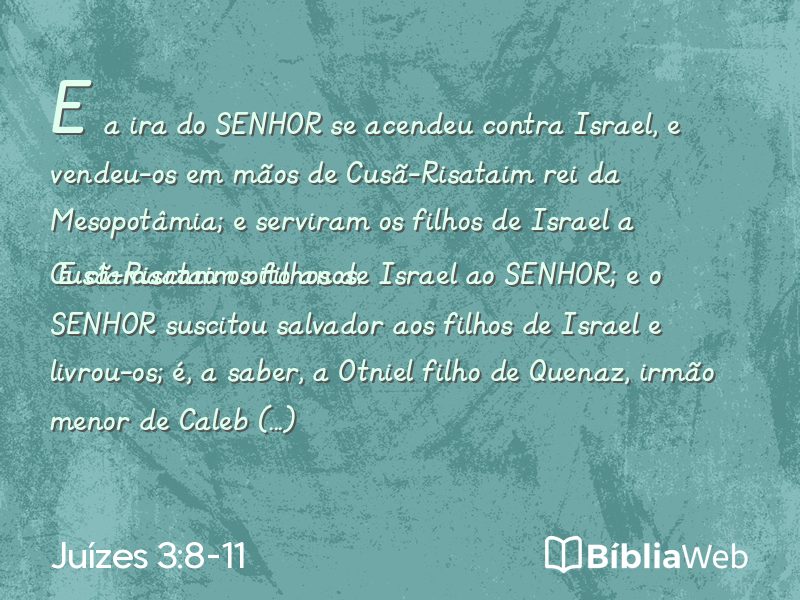 Juízes 3:8-11 em imagem para compartilhar