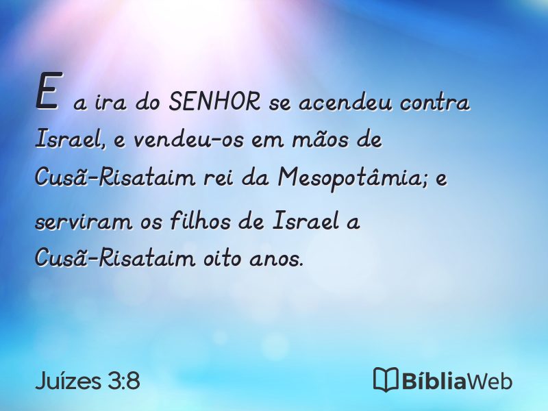Juízes 3:8 em imagem para compartilhar