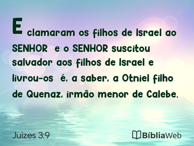Juízes 3:9 em imagem para compartilhar