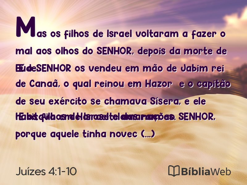 Juízes 4:1-10 em imagem para compartilhar