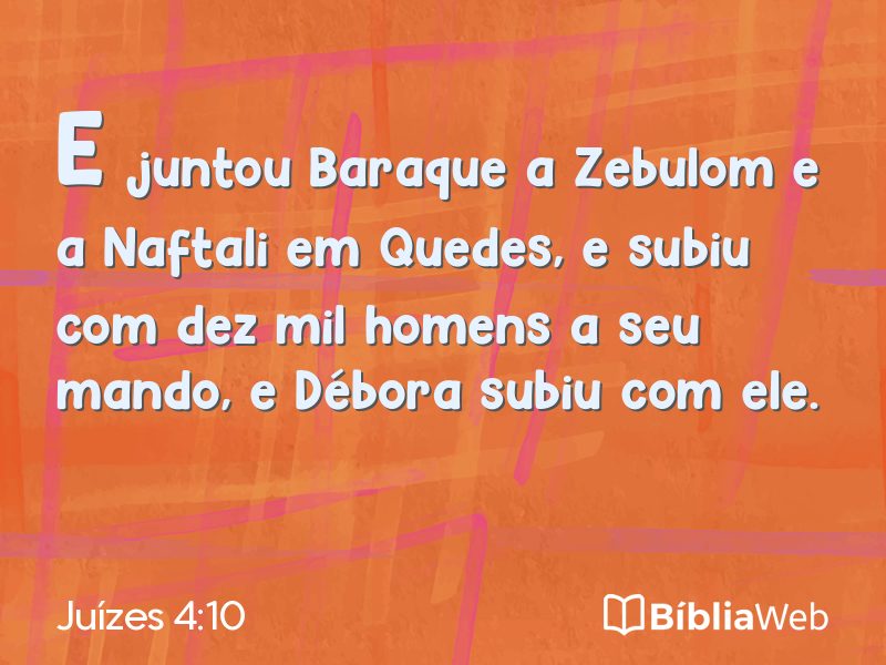 Juízes 4:10 em imagem para compartilhar