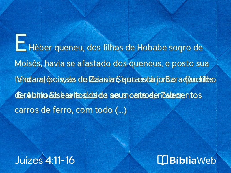Juízes 4:11-16 em imagem para compartilhar