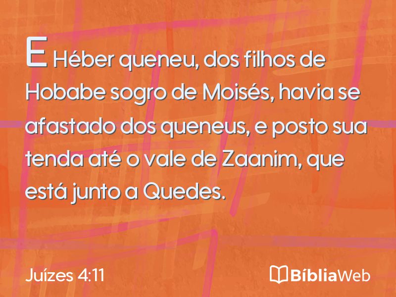 Juízes 4:11 em imagem para compartilhar