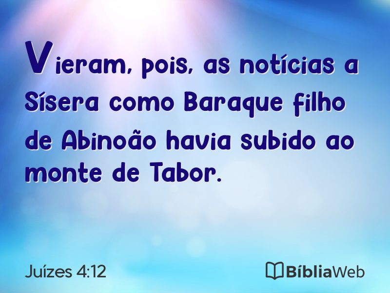 Juízes 4:12 em imagem para compartilhar