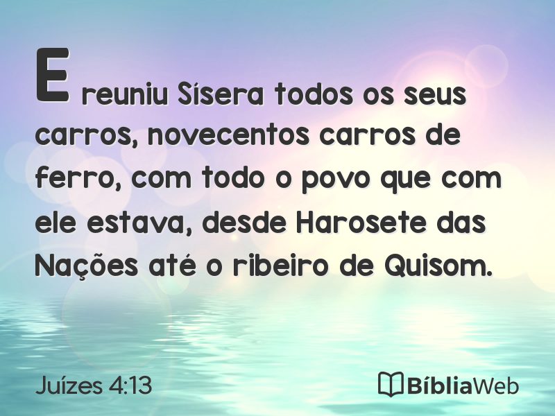 Juízes 4:13 em imagem para compartilhar