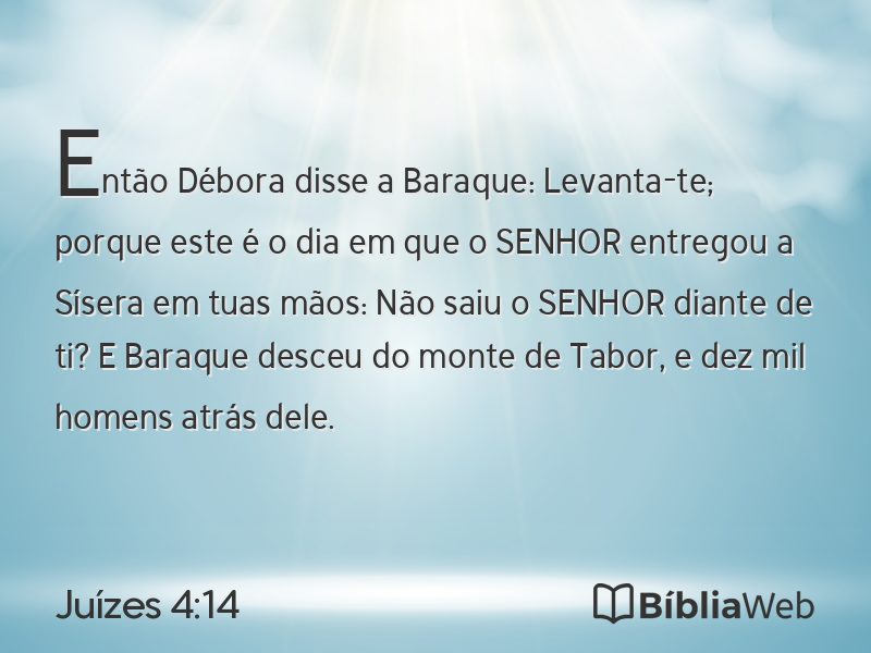 Juízes 4:14 em imagem para compartilhar