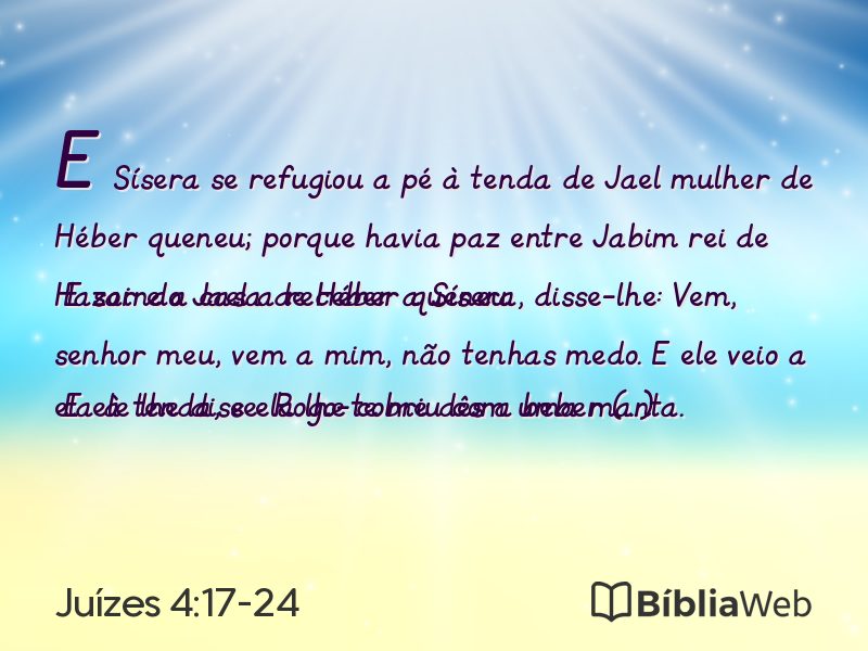 Juízes 4:17-24 em imagem para compartilhar