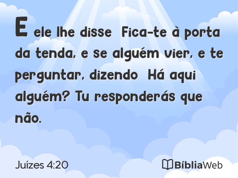 Juízes 4:20 em imagem para compartilhar