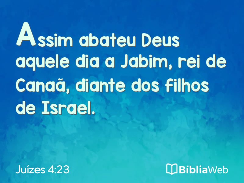Juízes 4:23 em imagem para compartilhar