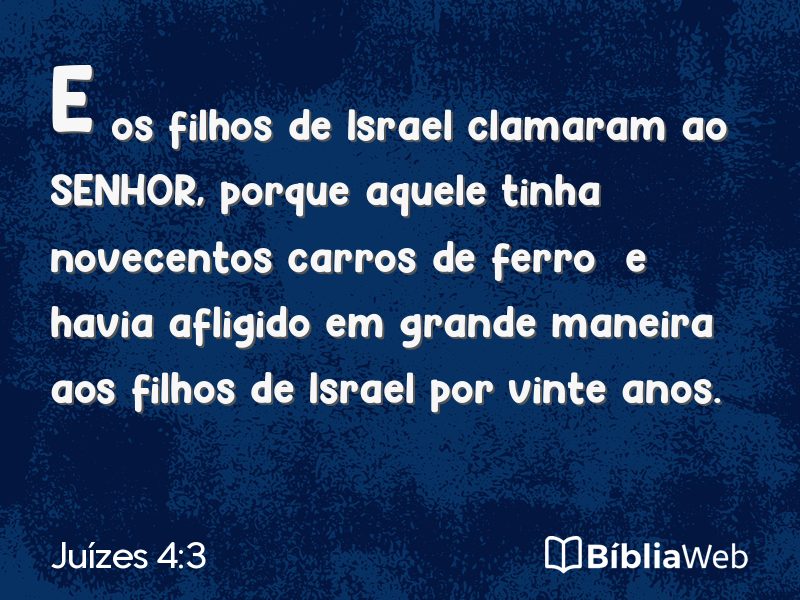 Juízes 4:3 em imagem para compartilhar