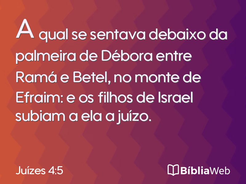 Juízes 4:5 em imagem para compartilhar