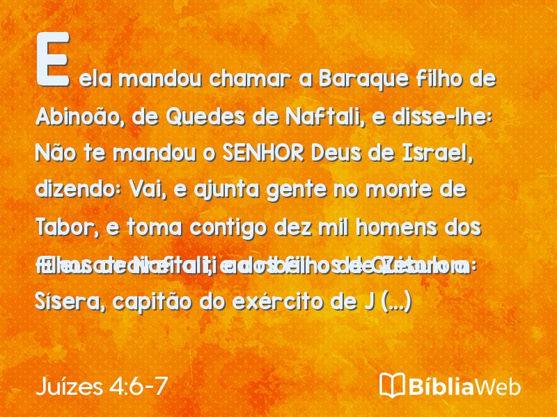 Juízes 4:6-7 em imagem para compartilhar