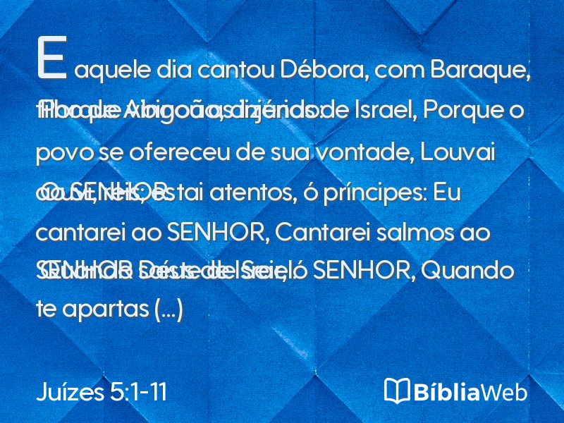 Juízes 5:1-11 em imagem para compartilhar