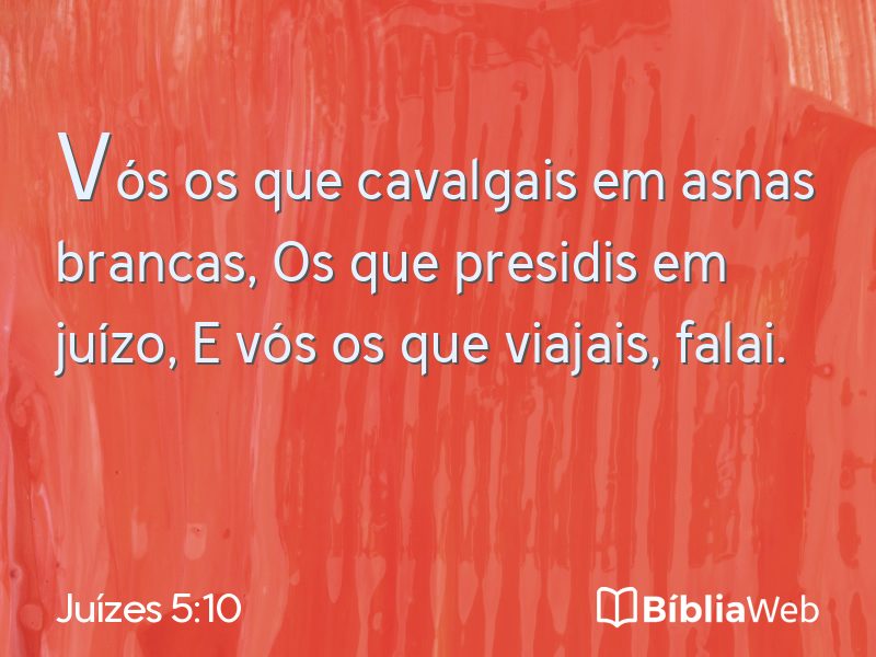 Juízes 5:10 em imagem para compartilhar