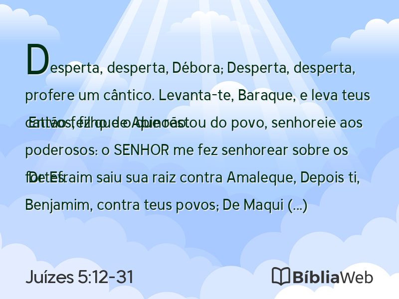 Juízes 5:12-31 em imagem para compartilhar