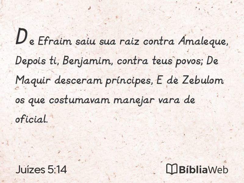 Juízes 5:14 em imagem para compartilhar