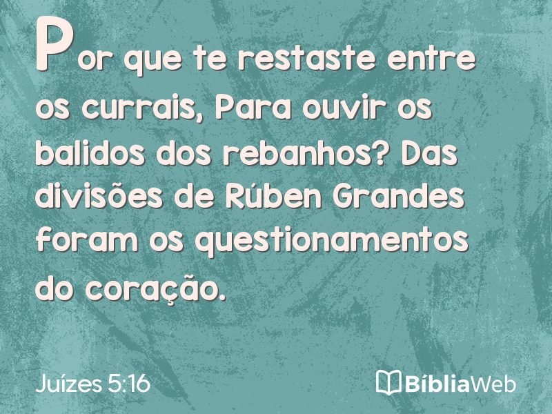 Juízes 5:16 em imagem para compartilhar