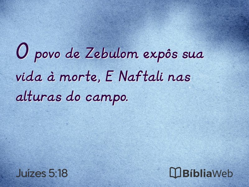 Juízes 5:18 em imagem para compartilhar