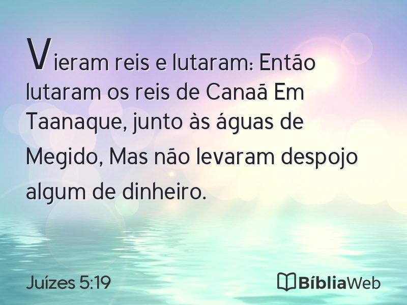 Juízes 5:19 em imagem para compartilhar