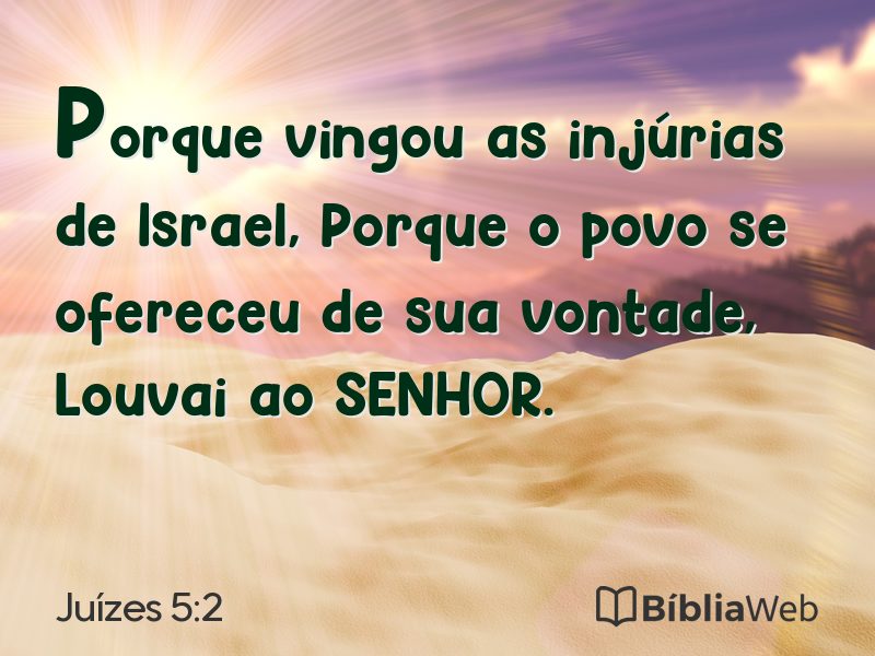 Juízes 5:2 em imagem para compartilhar