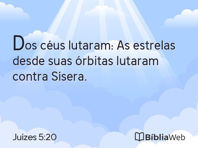 Juízes 5:20 em imagem para compartilhar
