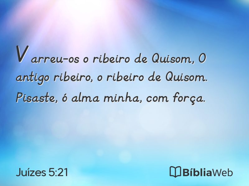 Juízes 5:21 em imagem para compartilhar