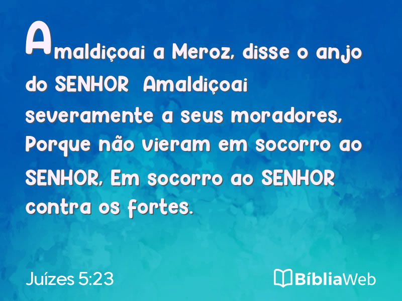 Juízes 5:23 em imagem para compartilhar