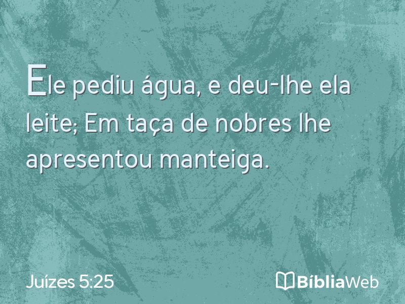 Juízes 5:25 em imagem para compartilhar