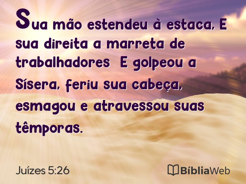 Juízes 5:26 em imagem para compartilhar