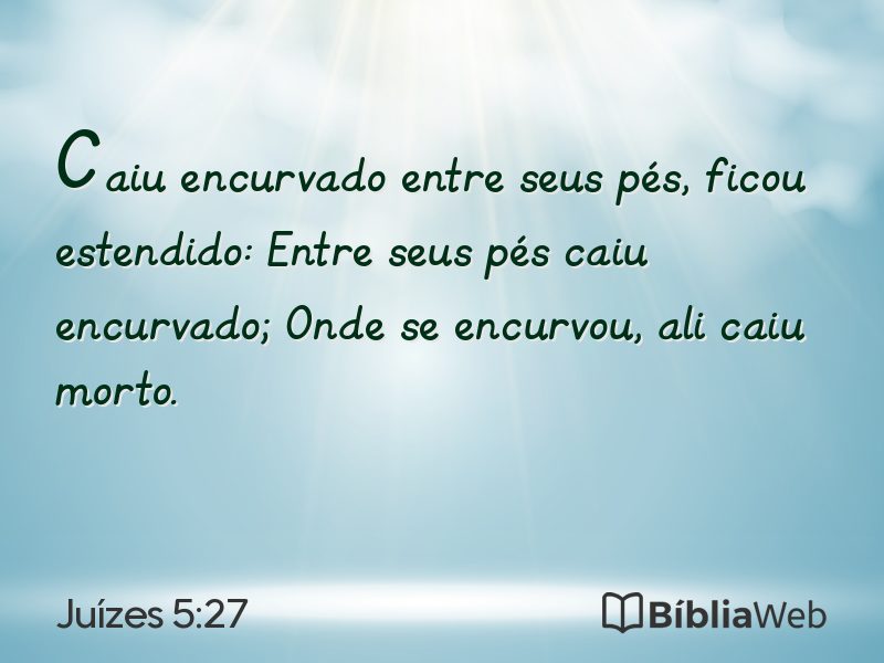 Juízes 5:27 em imagem para compartilhar