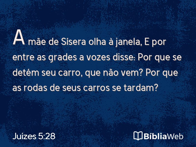 Juízes 5:28 em imagem para compartilhar