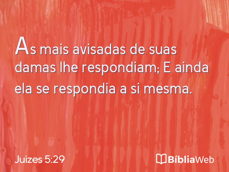 Juízes 5:29 em imagem para compartilhar