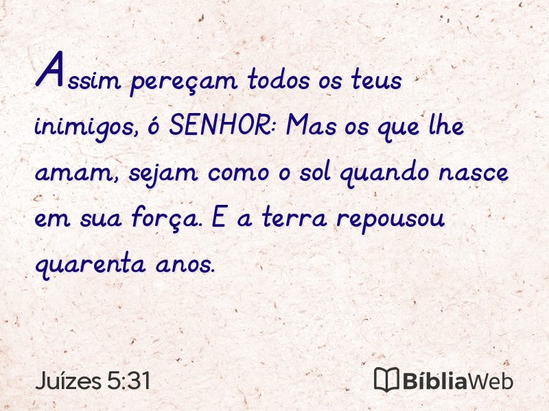 Juízes 5:31 em imagem para compartilhar