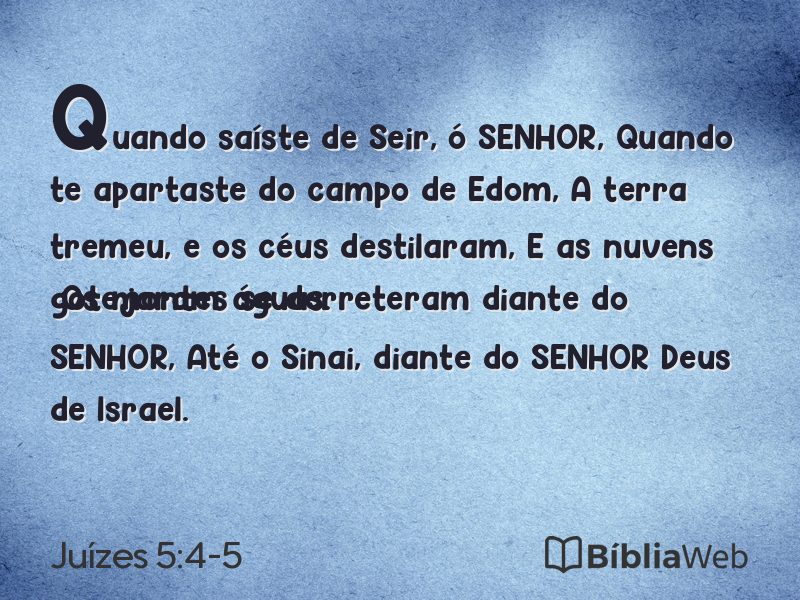 Juízes 5:4-5 em imagem para compartilhar