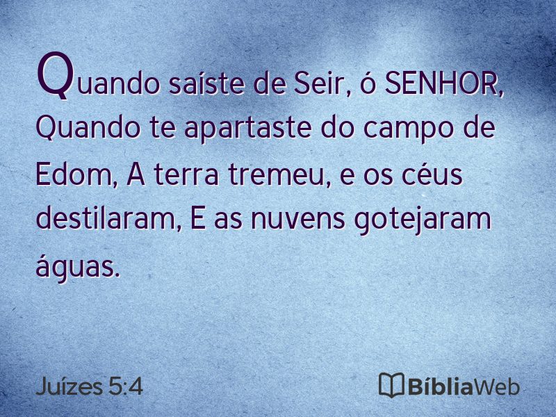 Juízes 5:4 em imagem para compartilhar