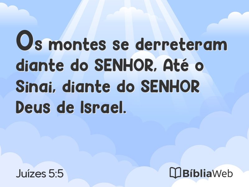 Juízes 5:5 em imagem para compartilhar