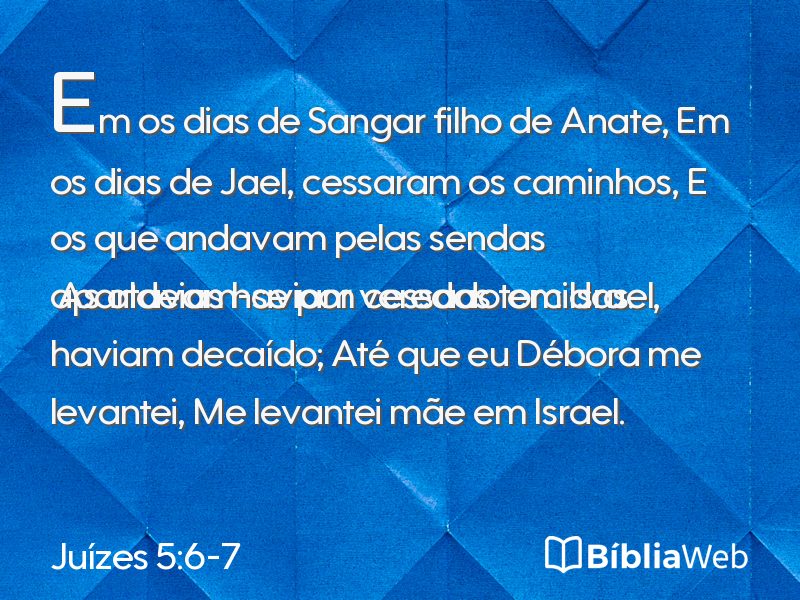 Juízes 5:6-7 em imagem para compartilhar