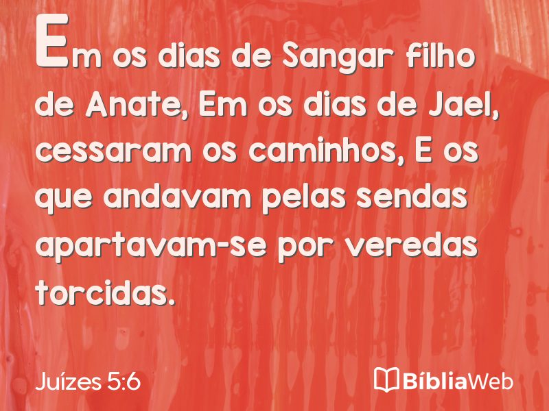 Juízes 5:6 em imagem para compartilhar