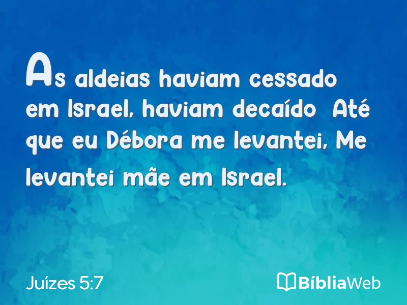 Juízes 5:7 em imagem para compartilhar