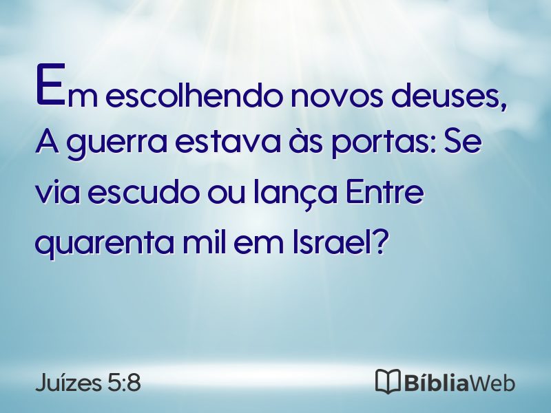 Juízes 5:8 em imagem para compartilhar